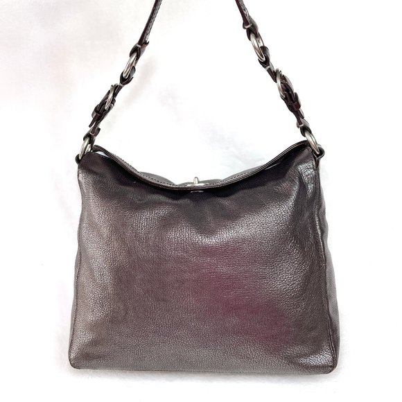 Coach Metallic Gray Shoulder Bag - Picture 12 of 15